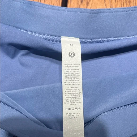 NWT! Size 12 - Lululemon Blue High Rise Pleated Tennis Skirt - Picture 2 of 4